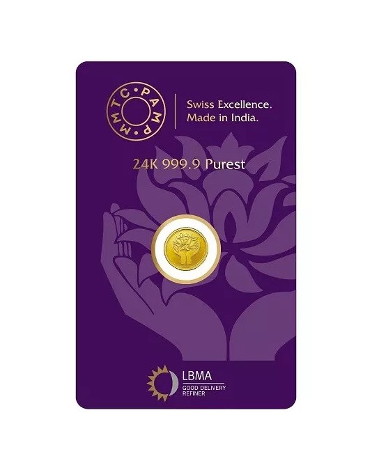 LOTUS (999.9) 0.5 gm Gold Coin