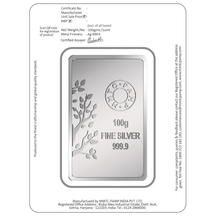 TREE (999.9) 100gm Silver Coin