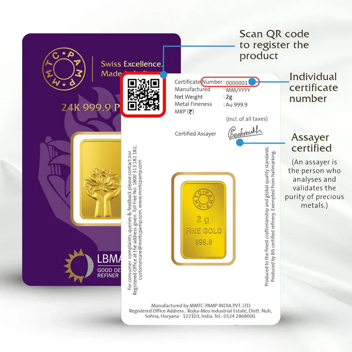 LOTUS (999.9) 2gm Gold Coin