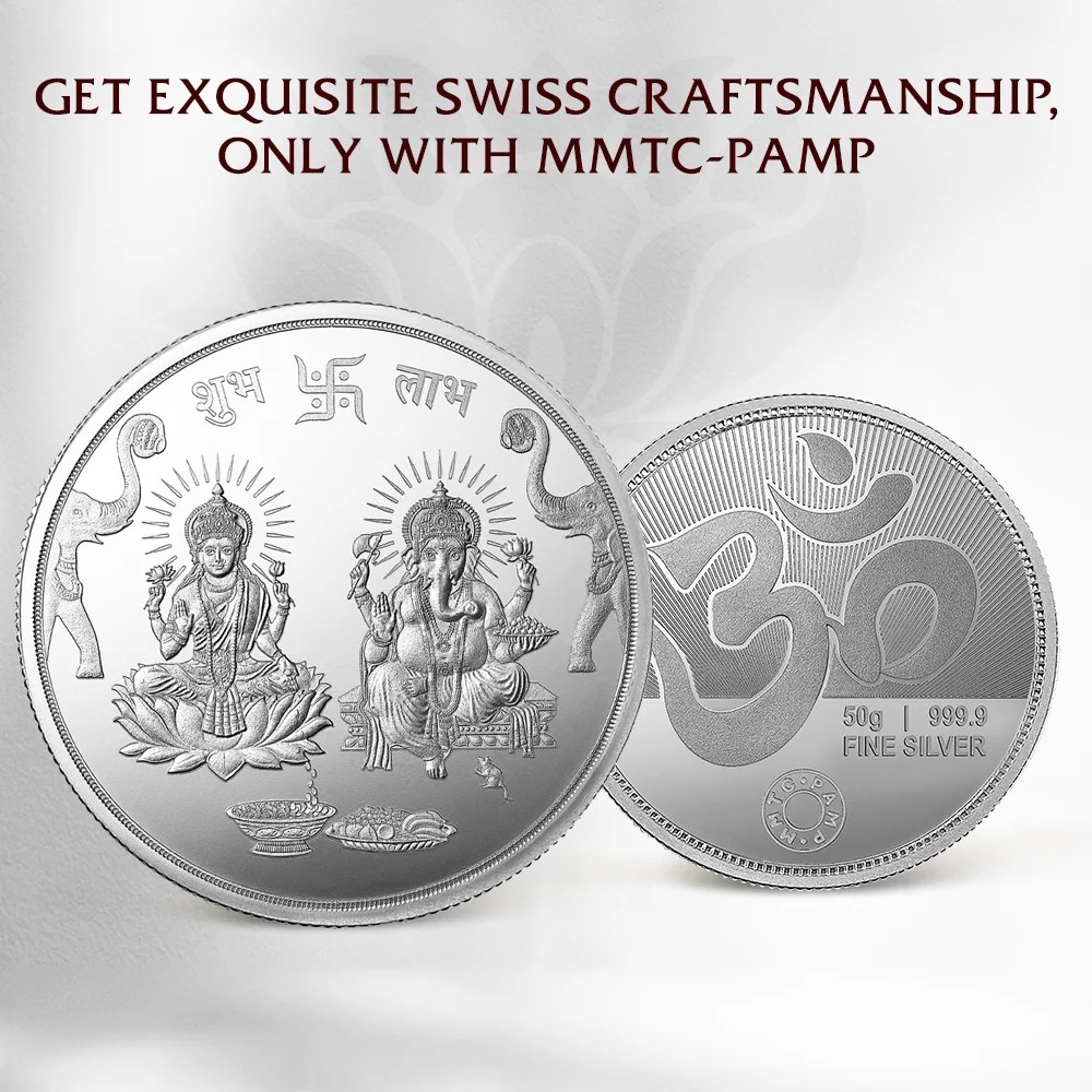 Ganesh Lakshmi (999.9) 50gm Silver Coin