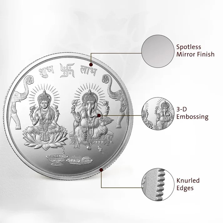 Ganesh Lakshmi (999.9) 100gm Silver Coin