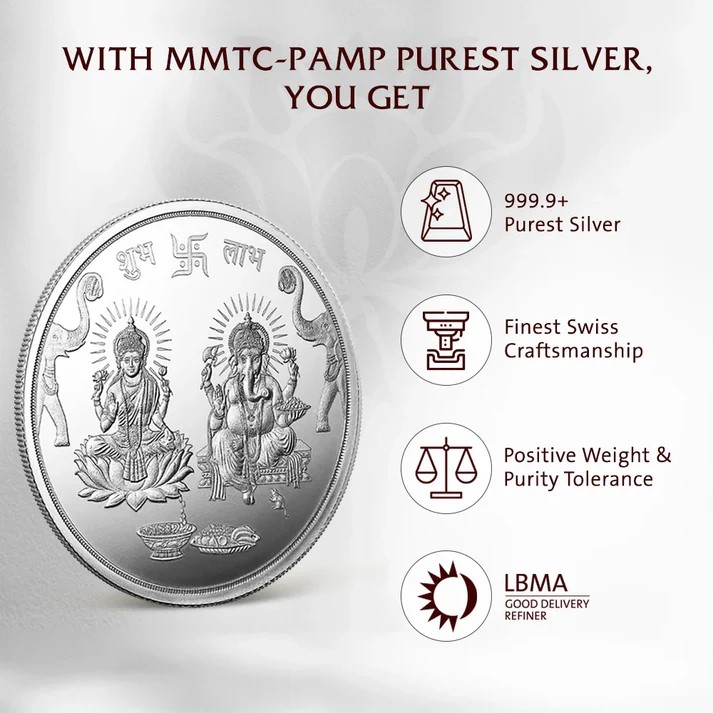 Ganesh Lakshmi (999.9) 100gm Silver Coin
