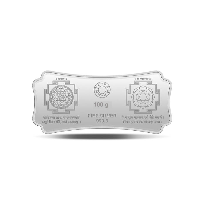 MMTC-PAMP Laxmi Ganesha (999.9) 100gm Color Silver Coin