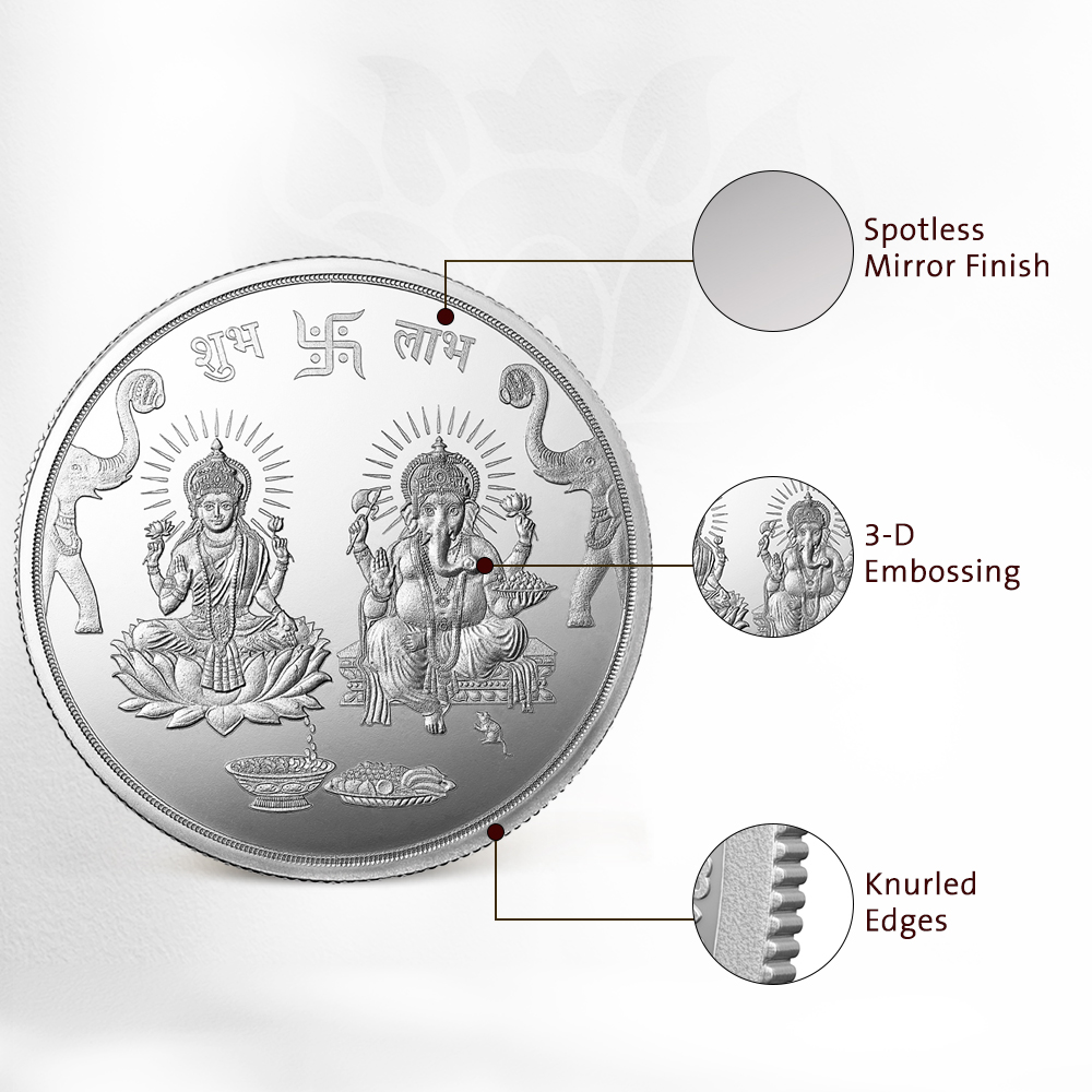 MMTC-PAMP Lakshmi Ganesha (999.9) 10gm Silver Coin