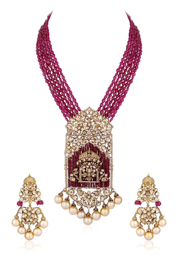 POLKI PENDANT SET